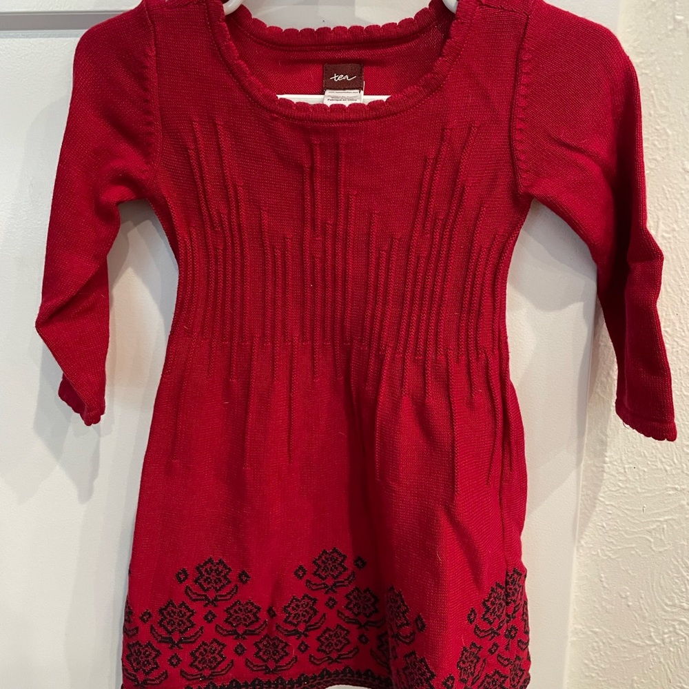 Tea girls sweater dress. Size 12-18m.